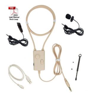 Spy Invisible Mini Earpiece Induction Rechargeable Wireless Magnetic Earphone Neckloop with SOS Foot Button