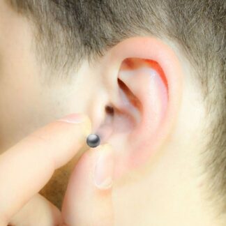 3 mm or 1/8" Invisible Amplified Spherical Earpiece kit with removal tool